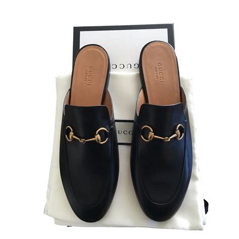 best real leather gucci princtown mule look alike|Gucci leather mules.